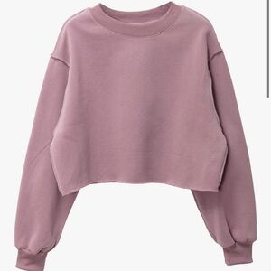 Women's Mauve Cropped Sweatshirt